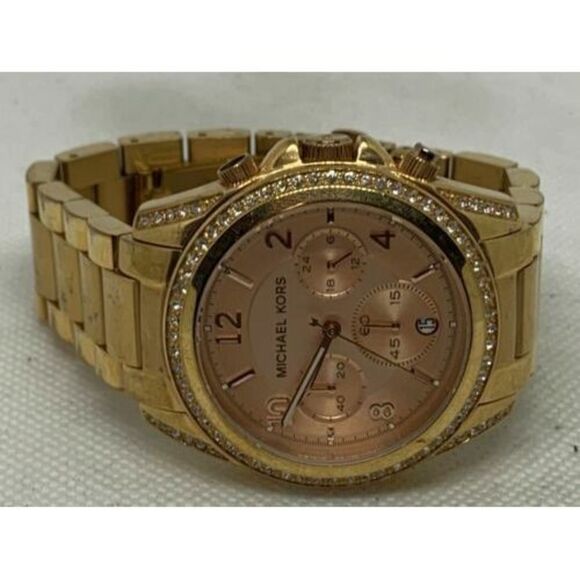 Michael Kors MK5263 Women's Watch Chronograph Rose Gold Stainless Steel B828 - Picture 5 of 9